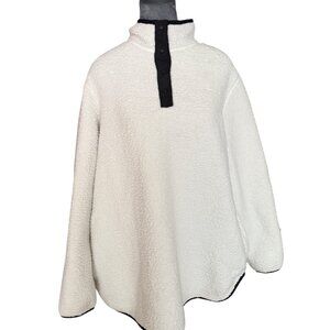 Lands End Womens 1X Sherpa Fleece Pullover